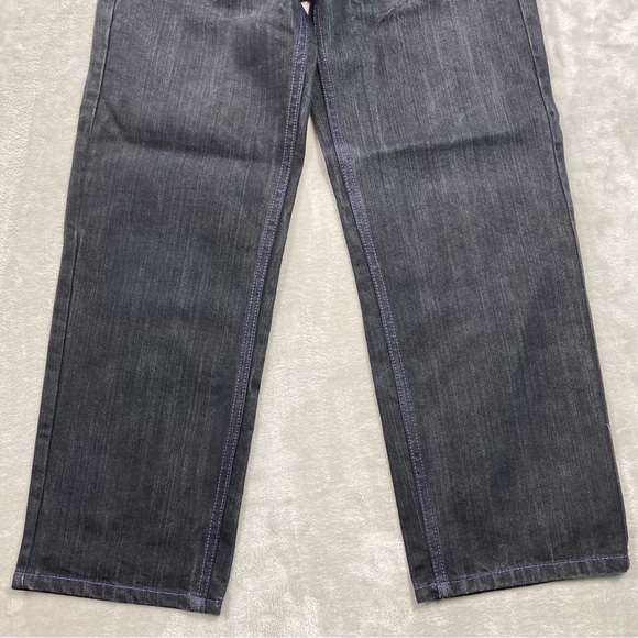 Attitude Gold Denim Jeans Women's 14 Purple Yellow Embroidered Purple Stitching - Picture 4 of 12